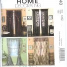 M4940 McCalls Pattern HOME DECORATING Window Treatments Size OSZ