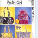 MP319 McCalls Pattern FASHION ACCESSORIES Misses Handbags