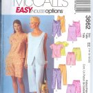 M3662 McCalls EASY ENDLESS OPTIONS Tops Tunic Pull-on Capri Pants Shorts Misses/Miss Petite  6-12