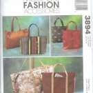 M3894 McCalls Pattern FASHION ACCESSORIES 6 Style Lined Handbags