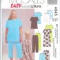 M4045 McCalls ENDLESS OPTIONS Top, Dress, Shorts & Pants 2 Lengths Womens/Womens Petite Size 18W-24W