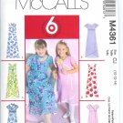 M4361 McCalls Pattern "6 LOOKS 1 EASY PATTERN" Dress & Scarf Child / Girls CJ 10-12-14