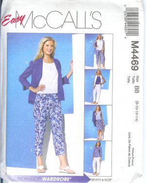 M4469 McCalls  EASY NON-STOP Shirts Top Skirt & Pants in 2 Lengths Misses/Miss Petite Size 10-16
