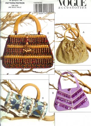 V0674 Vogue Pattern Accessorie Handbags