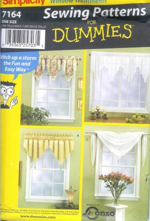 S7164 Simplicity Pattern for Dummies  Window Treatments