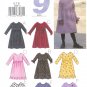 B3268 Butterick Pattern 9 EASY SEW Dress Child/Girls Size 6, 7, 8
