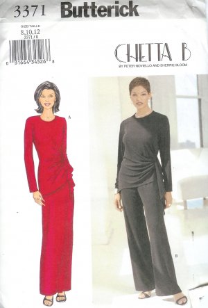 B3371 Butterick Pattern CHETTA  B Top, Skirt, Pants Misses Size  14, 16, 18