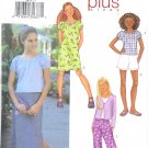 B3413 Butterick FAST EASY Jacket, top, Dress, Skirt, Shorts,Pants PLUS Girl Size 7-14