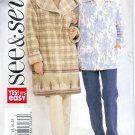 B3695 Butterick Pattern VERY EASY SEE & SEW Jacket Misses Size B 14, 16, 18