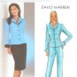 B3918 Butterick Pattern DAVID WARREN Jacket, Skirt, Pants Misses/Miss Petite Size 6, 8, 10