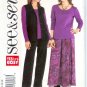 B3943 Butterick Pattern EASY SEE & SEW Vest, Top, Skirt, Pants Misses Size 20, 22, 24