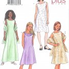 B3676 Butterick Pattern Dress, Scarf PLUS Girls Size 7, 8, 10, 12, 14