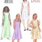 B3676 Butterick Pattern Dress, Scarf PLUS Girls Size 7, 8, 10, 12, 14