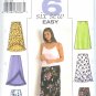 B3783 Butterick Pattern 6 EASY SEW Skirt Misses Size 28W,30W,32W