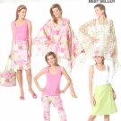 BP414 Butterick Pattern EASY Poncho, Top, Skirt, Pants, Hat & Bag Misses Size AA 6-8-10-12