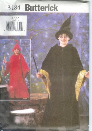 B3184 Butterick Pattern EASY Robe & Gown Costume Boy/Girl Size 7,8,10