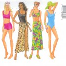 B5551 Butterick Pattern EASY Swimsuit & Cover up Misses Size 6,8,10