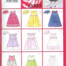 B6486 Butterick Pattern 9 SEW FAST&EASY Dress Girl Todd/Child Size 4, 5, 6