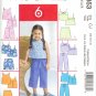 MP353 McCalls  Pattern 6 EASY LOOKS Tops, Skorts, Shorts, Capri Pants Child/Girl CJ 10-12-14