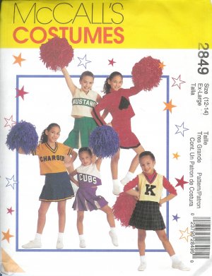M2849 McCalls Pattern Cheerleading Costume Child/Girl Size 8 - 10
