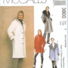 M3800 McCalls Pattern Lined Coats in 2 Lengths Misses Size Y  XS - S - M