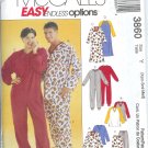 M3860 McCalls Pattern ENDLESS OPTIONS Tops,Nightshirts,Jumpsuit,Pants Miss/Mens/Teen Boys Size  XS-M