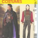 M4092 McCalls Pattern VAMPIRE Lined Cape, Vest, Shirt, Jabot Mens Size XL - XXL