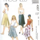 M4307 McCalls Pattern Skirts Misses Size AA   6-8-10-12