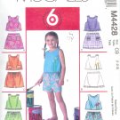 M4428 McCalls 6 EASY GREAT LOOKS Tops, Skorts, Shorts Child/Toddler Size CB 1-2-3