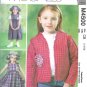 M4500 McCalls  PatternJacket, Dress in two lengths & Hat Toddler/Child Size CF 4-5-6