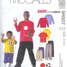 M4507 McCalls EASY ENDLESS OPTIONS Tops with appliques, Shorts, Pants Child/Boys Size 3-4-5-6
