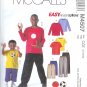 M4507 McCalls EASY ENDLESS OPTIONS Tops with appliques, Shorts, Pants Child/Boys Size 3-4-5-6