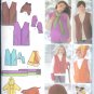 S4801 Simplicity Vest,Hats,Scarf, Mittens, Dog Coat, Pillow Unisex Childs/Teens/Adults XS-L / XS--XL
