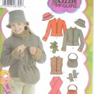 S4818 Simplicity Pattern LIZZIE McGUIRE Jacket or Vest, Scarf, Hat, Bag, Mittens Girls Size A  7-16