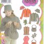 S4818 Simplicity Pattern LIZZIE McGUIRE Jacket or Vest, Scarf, Hat, Bag, Mittens Girls Size A  7-16