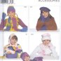 S4847 Simplicity Pattern ACCESSORIES Fleece Hats, Scarves, Mittens Girls One Size