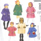 M2403 McCalls Pattern POLAR GEAR Unlined Coats and Hat in 3 Sizes Childs/Girls Size CE 3 -4 -5