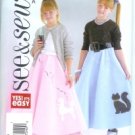 B4008 Butterick Pattern EASY 1950's Costume Skirt, Petticoat   Girls  All Sizes