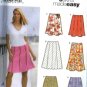 S5199 Simiplicity Pattern 6 EASY Skirts Gored each in 2 lengths Misses Size HH 6-12
