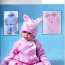 B4333 Butterick Pattern EASY Bunting, Jacket, Pants, Jumpsuit, Hat, & Mittens Infant OSZ