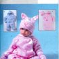 B4333 Butterick Pattern EASY Bunting, Jacket, Pants, Jumpsuit, Hat, & Mittens Infant OSZ