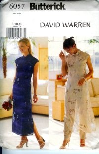 B6057 Butterick Pattern by DAVID WARREN Dress, Slip, & Pants PETITE Misses Size 8, 10, 12