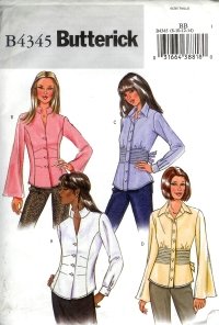 B4345 Butterick Pattern EASY Shirt Misses Size 16 - 18 - 20 - 22