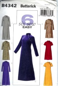B4342 Butterick Pattern EASY Dress PETITE Misses Size  16 - 18 -20 - 22