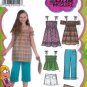 S4614 Simplicity LIZ McGUIRE Crop Pants,Shorts,Dress,Mini-Dress or Tunic,Top & Purse Child/Girl 7-14
