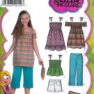 S4614 Simplicity LIZ McGUIRE Crop Pants,Shorts,Dress,Mini-Dress or Tunic, Top,Purse Child/Girl 3 - 6