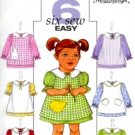 B4379 Butterick Pattern 6 Sew Easy Pinafore and Dress Toddler Size 1-2-3-4