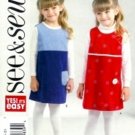 B4575 Butterick Pattern SEE & SEW Jumper Girl Size 2, 3, 4, 5