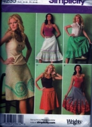 S4235 Simplicity Pattern UNIQUE Skirts Miss Size 6, 8, 10, 12