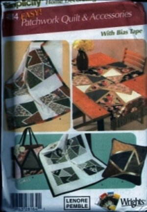 S4514 Simplicity Pattern "EASY" PATCHWORK QUILT & ACCESSORIES by LENORE PEMBLE